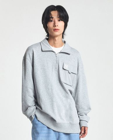  MLB - Basic Gorpcore Men's Collared Long-Sleeve Sweatshirt 