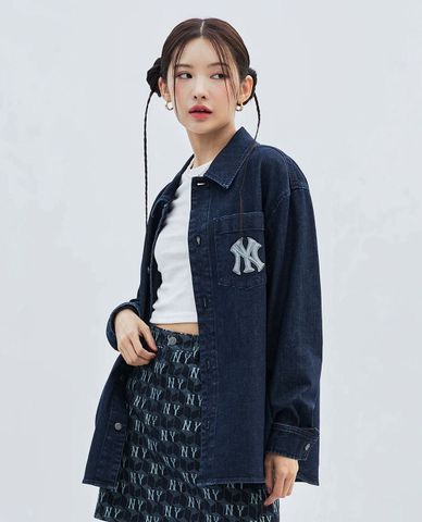  MLB - Denim Cube Monogram Big Lux Shirt 