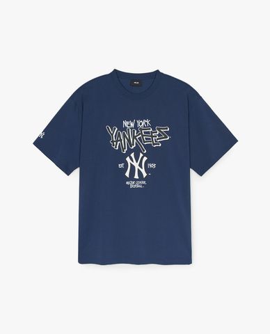  MLB - Unisex Basic Street Big Logo T Shirt 