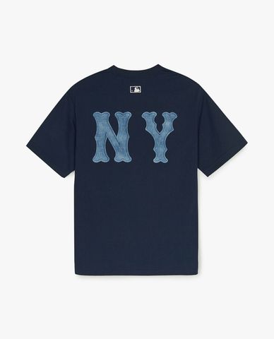  MLB - Unisex Basic Denimlike Coopers Overfit Short-Sleeve T-Shirt 