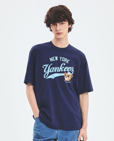  MLB - Unisex Letter Mega Bear Short-Sleeve Crew Neck T-shirt 