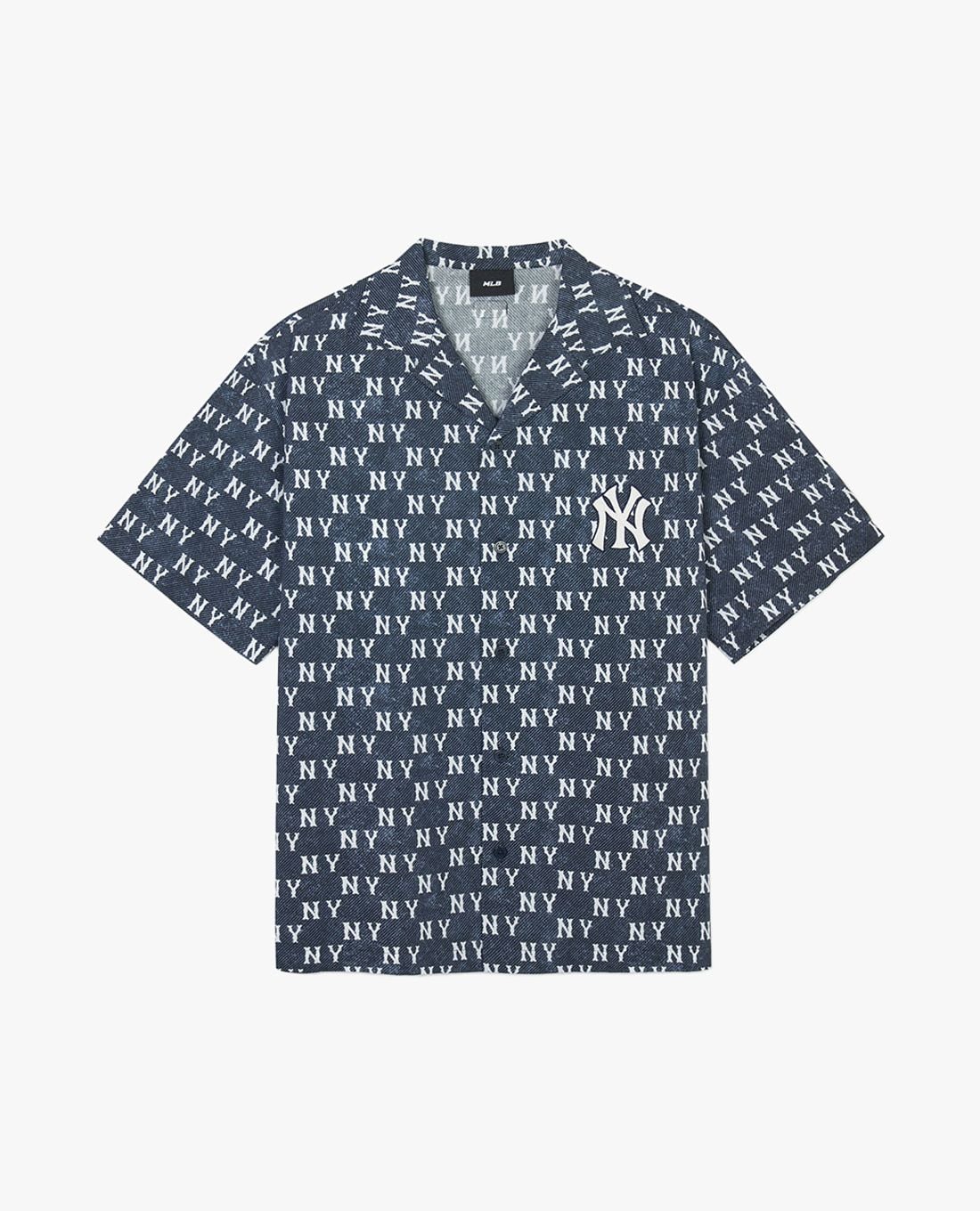MLB - Unisex Short-Sleeve Denim Shirt Like Classic Monogram