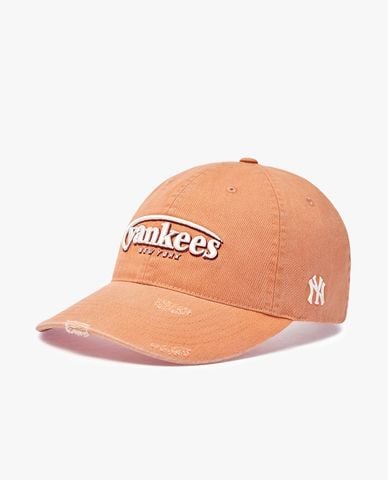  MLB - Unisex Vintage Damage Curve Logo Baseball Cap 