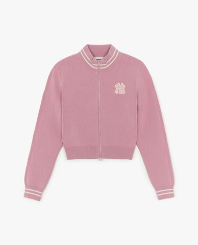  MLB - Cropped Knit Top With Monogram Pattern 