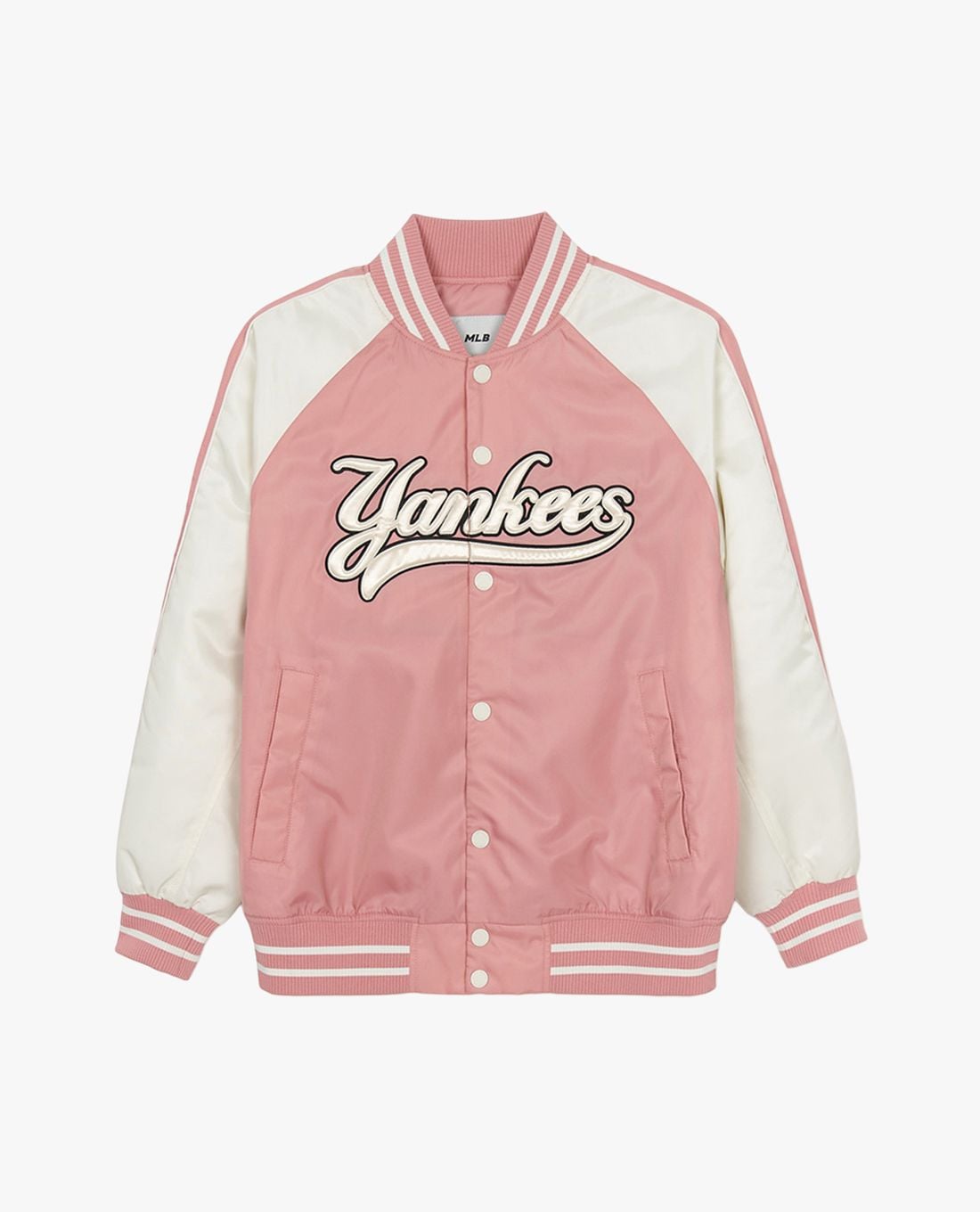 MLB - Women's Nylon Front Graphic Varsity Bomber Jacket