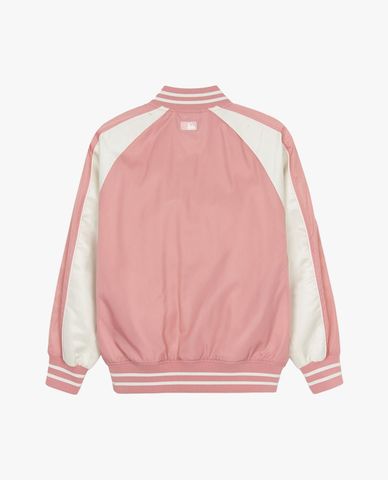  MLB - Women's Nylon Front Graphic Varsity Bomber Jacket 