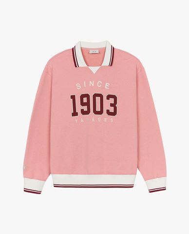  MLB - Unisex Varsity Sportive Long-Sleeve Collared Sweatshirt 