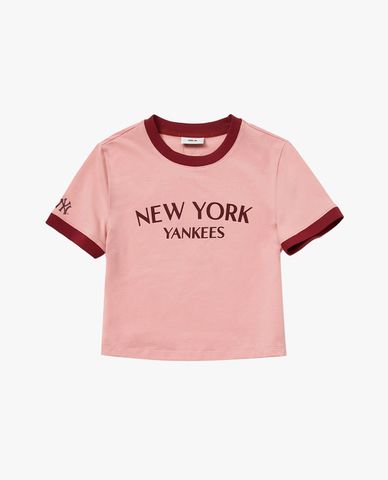  MLB - Women's Varsity Short-Sleeve Crewneck Cropped T-Shirt 