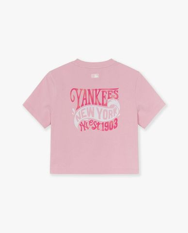  MLB – Women’s Summer Vintage Short-Sleeve Crew Neck Cropped Top 