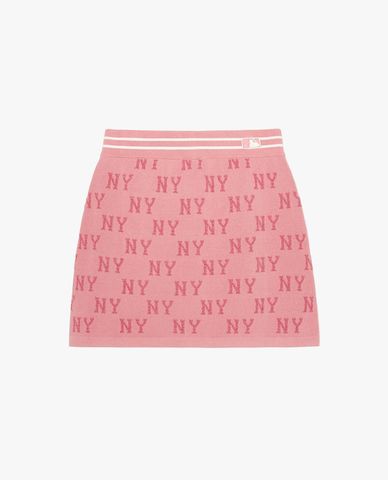  MLB - Women's Knitted Monogram Mini A-Line Skirt 