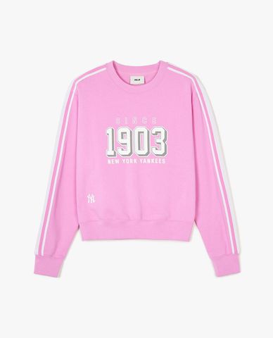  MLB - Women's Crewneck Sweatshirt, Long Sleeves, Sportive Varsity Track 