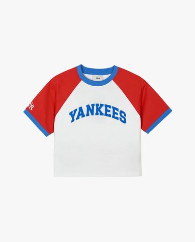  MLB - Women's Round-Neck Short-Sleeve Croptop Varsity 