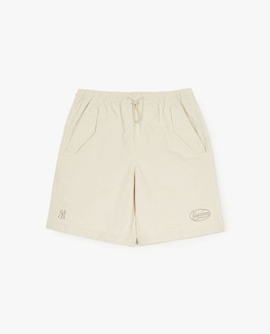  MLB - Unisex Vintage Tonal Cursive Wide-Leg Shorts 