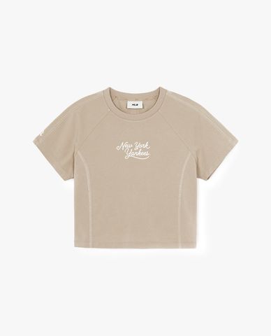  MLB - Women Sportive Track Crew Neck Croptop 