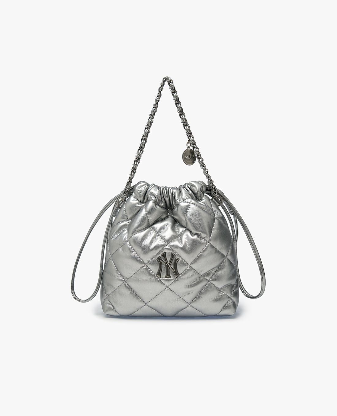 MLB - Women Basic Quilting PU Mini Drawstring Bag