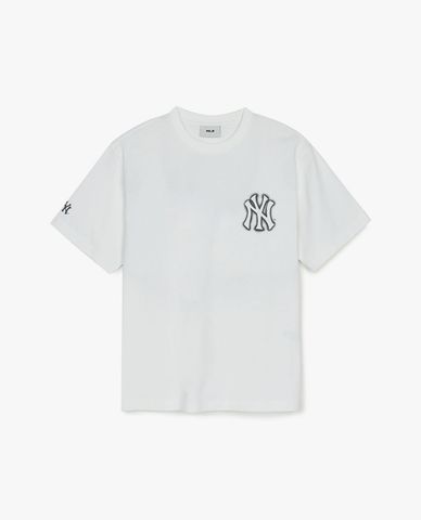  MLB - Unisex Short Sleeve Round Neck Basic Mega Logo T-shirt 