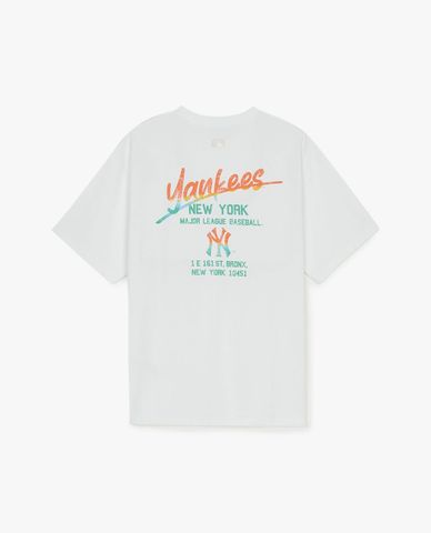  MLB - Unisex Basic Color Letter Mega Round-Neck Short-Sleeve T-Shirt 