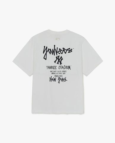  MLB - Unisex Basic Street Back Lettering T Shirt 