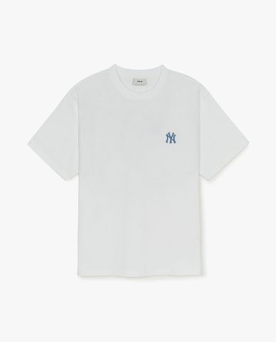  MLB - Unisex Basic Street Cursive Crew Neck Short Sleeve T-Shirt 