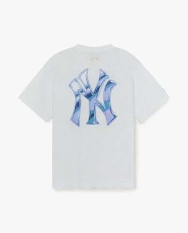  MLB - Unisex Basic Colorful Metal Logo Short Sleeve T-Shirt 