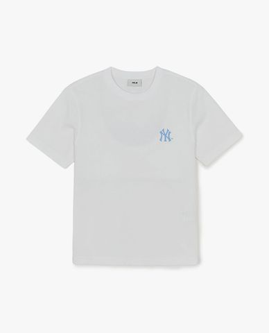  MLB - Unisex Basic Color Lettering Graphic T Shirt 