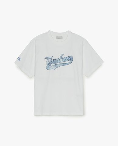  MLB - Unisex Denim Like Big Lux Overfit Round-Neck T-Shirt 