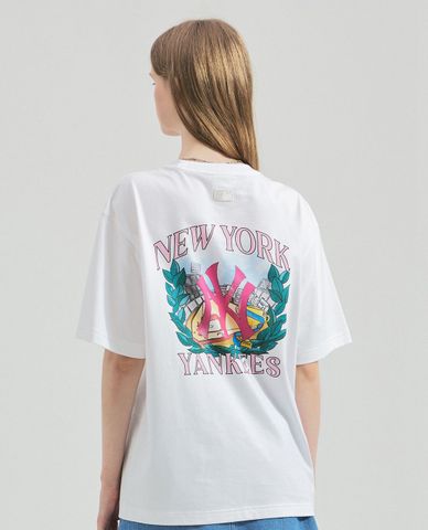  MLB - Unisex Short Sleeve Crew Neck T-Shirt Vintage Sports Functional Big Logo 