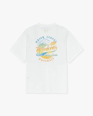  MLB - Unisex Short Sleeve T-shirt Summer Vintage-Washing Graphic 
