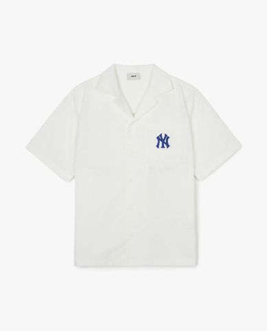  MLB - Unisex Short Sleeve Button-Up Shirt Diamond Jacquard 