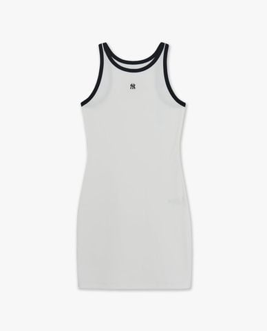  MLB - Women Basic Trim Round Neck Dress 