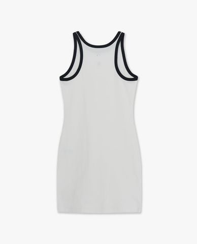  MLB - Women Basic Trim Round Neck Dress 