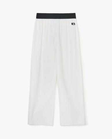 MLB - Women's Wide-Leg Elastic Waist Pants Basic Small Logo Banding 