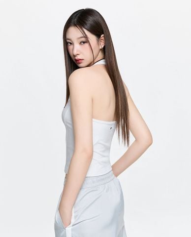 MLB - Women Halter Logo Embroidered Croptop 