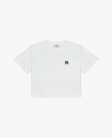  MLB - Women's Basic Round-Neck Short-Sleeve Crop Top 