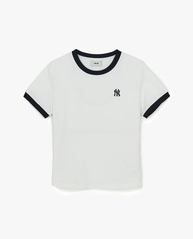  MLB - Women Basic Small Logo Ringer T Shirt 
