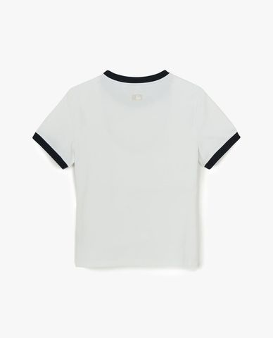  MLB - Women Basic Small Logo Ringer T Shirt 