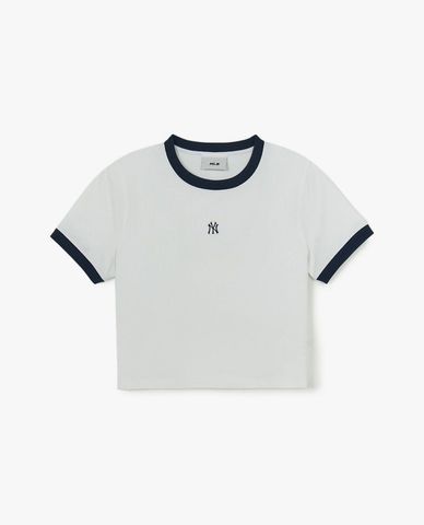  MLB – Women's Ringer Slim Logo Croptop T-Shirt 