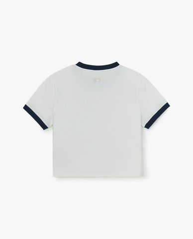  MLB – Women's Ringer Slim Logo Croptop T-Shirt 