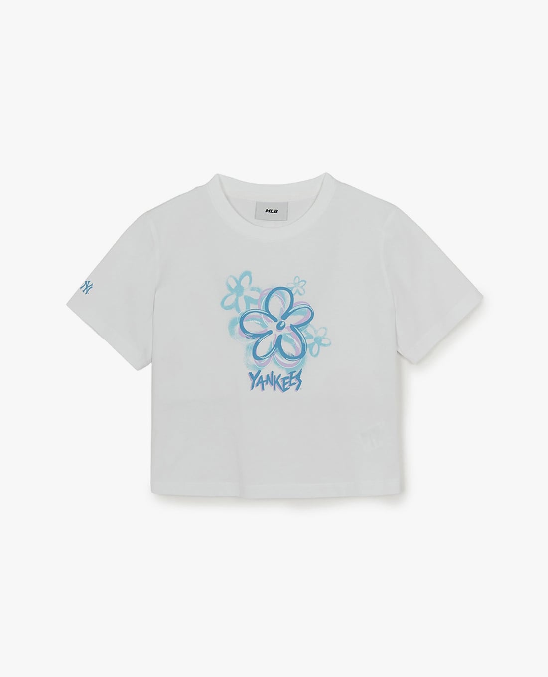 MLB - Women Flower Graphic Short Sleeve Croptop