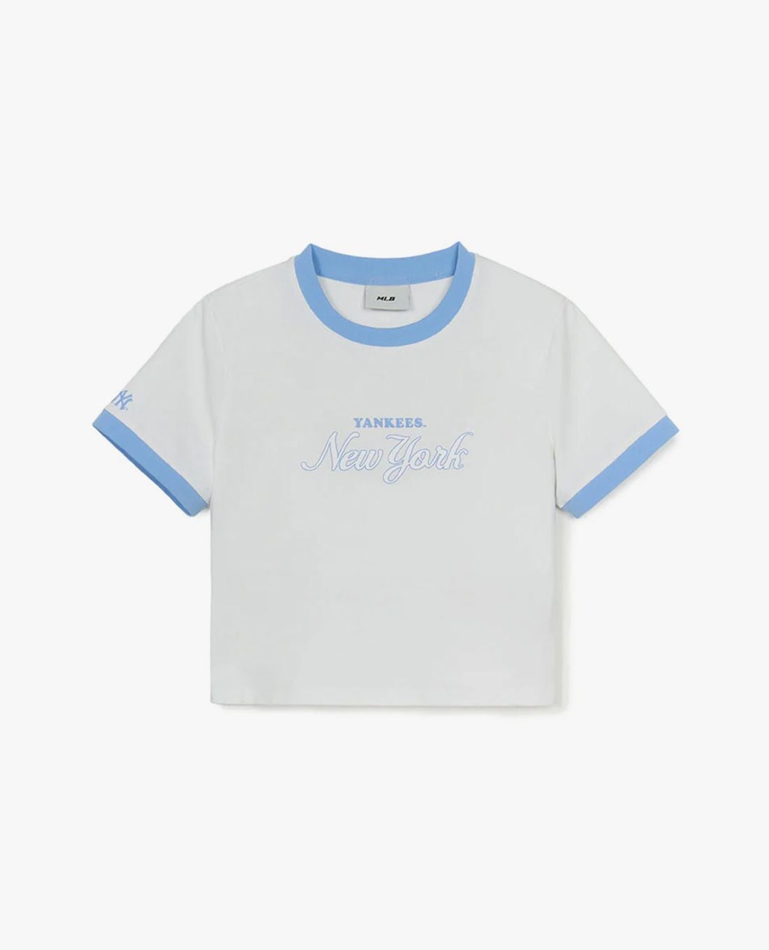 MLB - Women's Short Sleeve Crew Neck Varsity Ringer Croptop