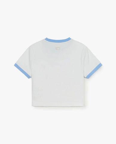  MLB - Women's Short Sleeve Crew Neck Varsity Ringer Croptop 