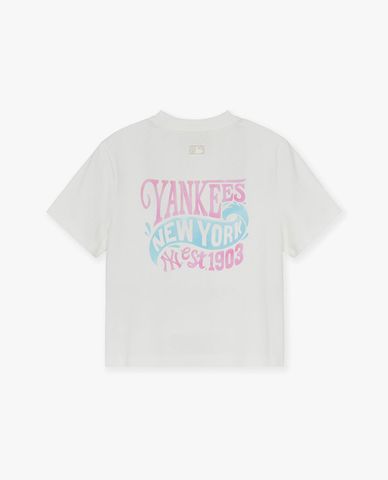  MLB – Women’s Summer Vintage Short-Sleeve Crew Neck Cropped Top 