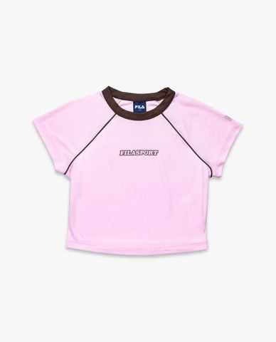  FILA - Women Sports x Balletcore Crew Neck Short Sleeve Croptop 