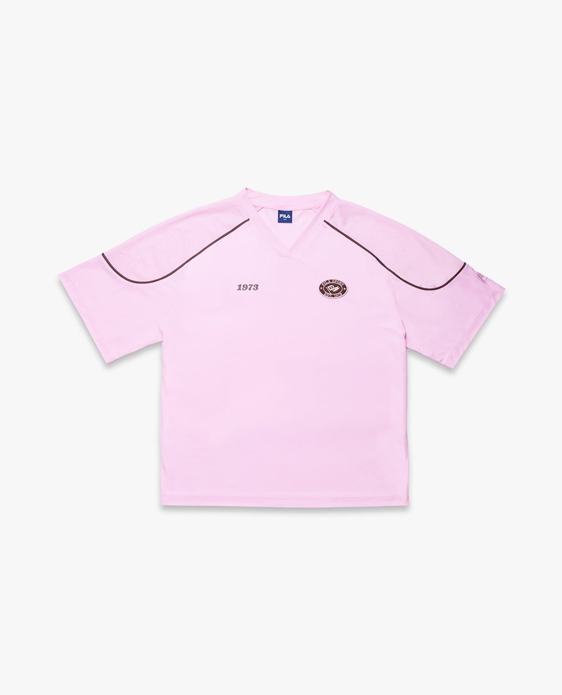 FILA - Unisex Sports X Balletcore V Neck Short Sleeve Performance T Shirt