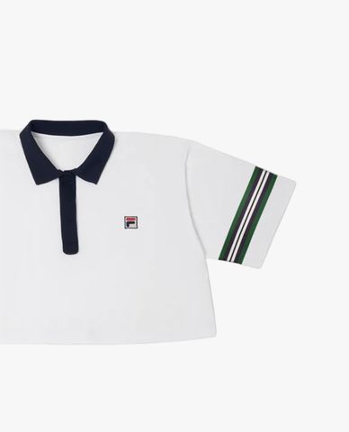  FILA - Women's Flared Polo Cropped T Shirt 