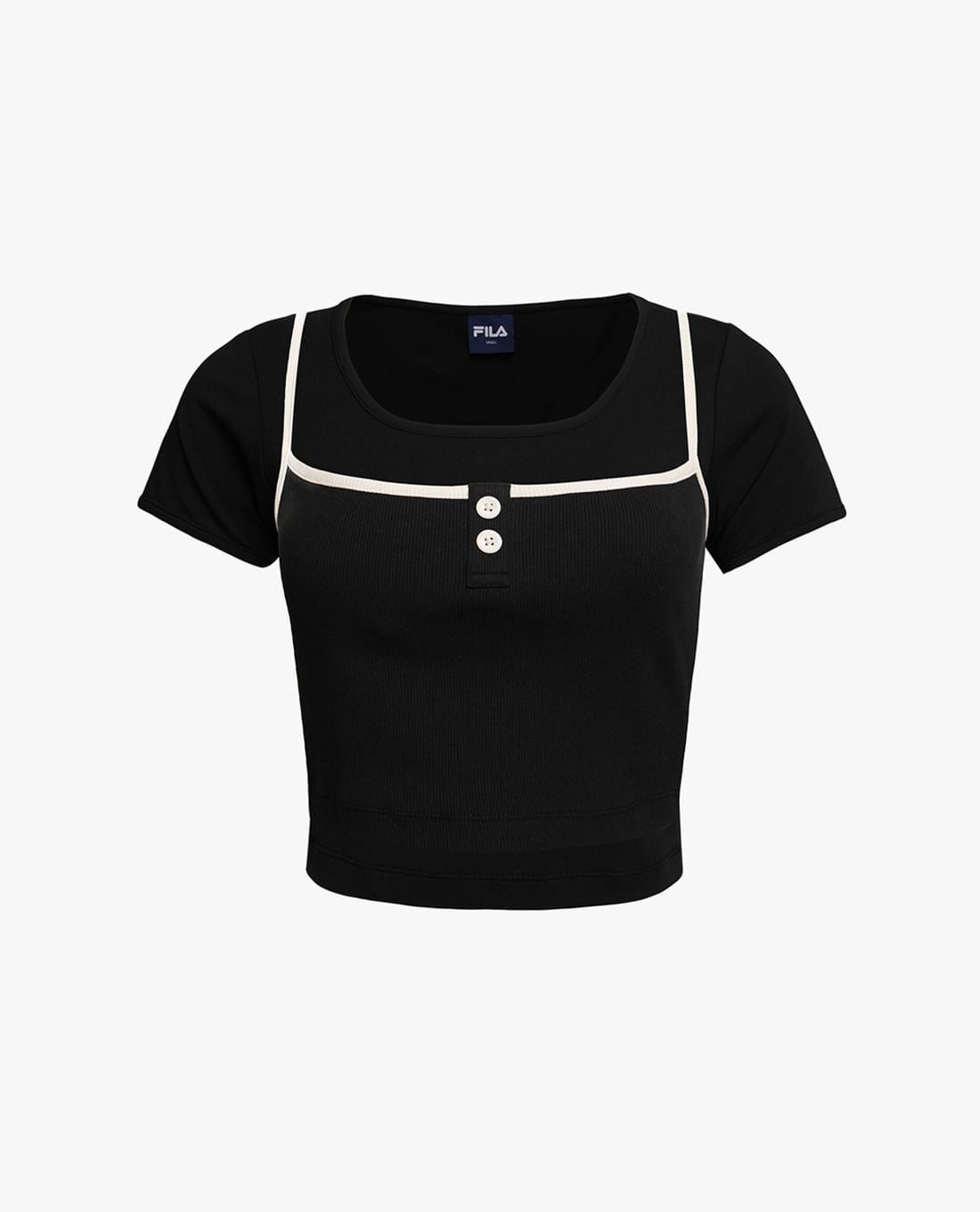 FILA - Women Square Neck Layered Origin Club Croptop