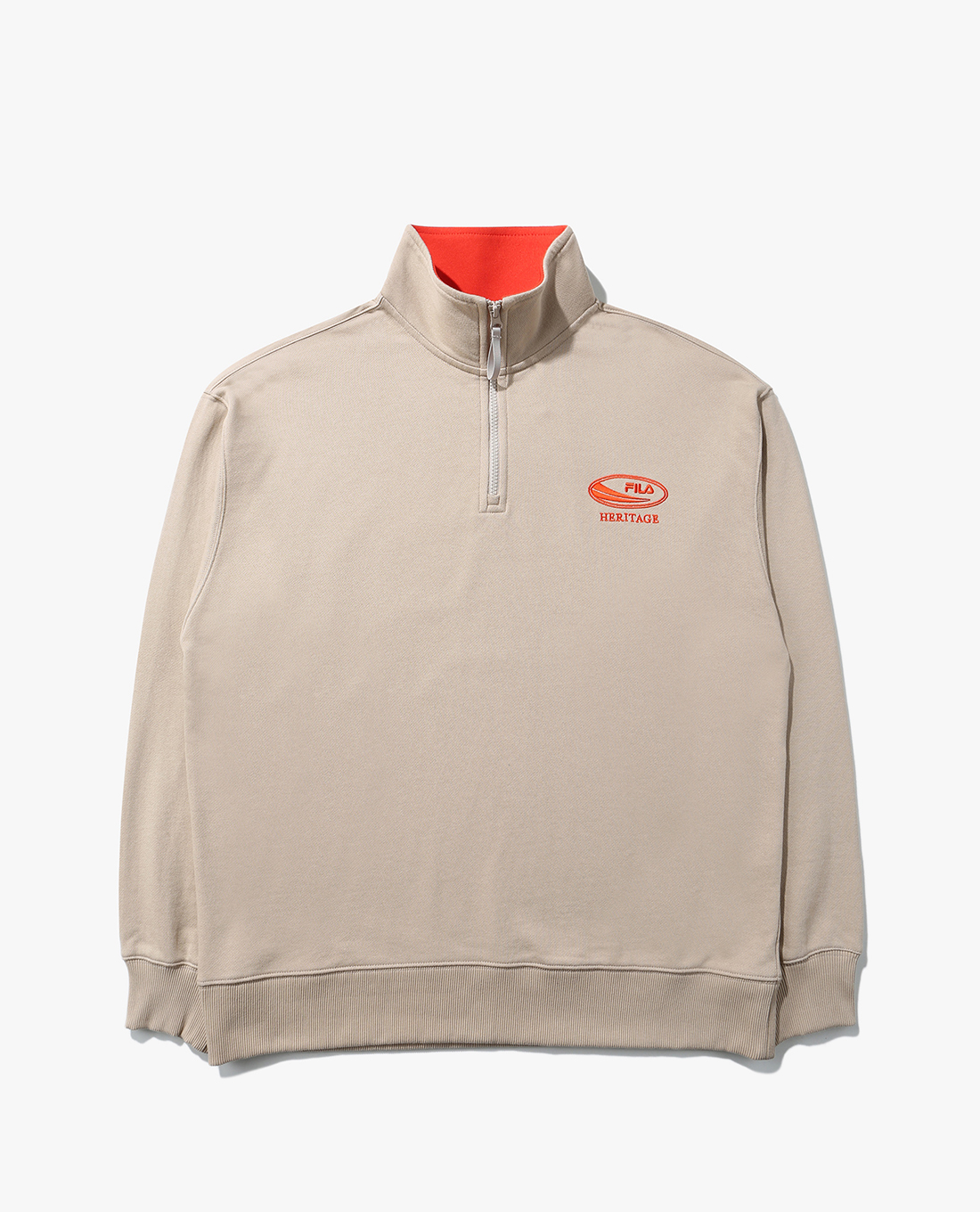 FILA - Unisex Basic Logo Stand Collar Sweatshirt