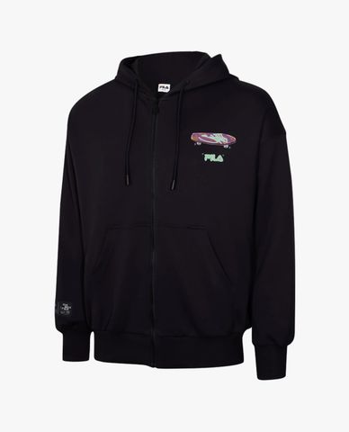  FILA - Unisex Knit Hooded Long Sleeve Jacket 