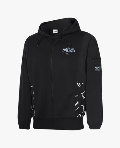  FILA - Unisex Knit Printed Hooded Jacket 