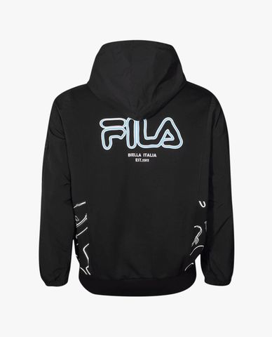  FILA - Unisex Knit Printed Hooded Jacket 